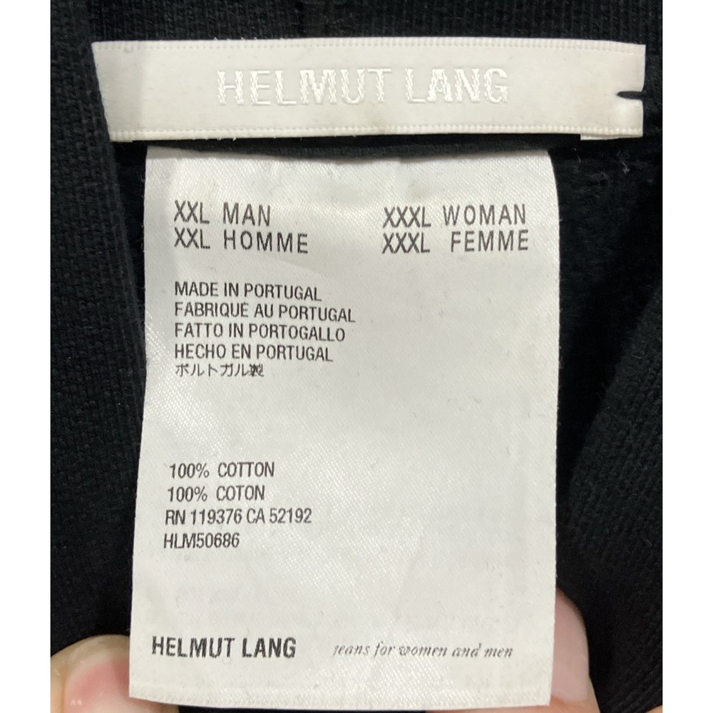 Helmut Lang Black Strap Hoodie Size Men's XXL/Women's XXXL - Picture 6 of 10